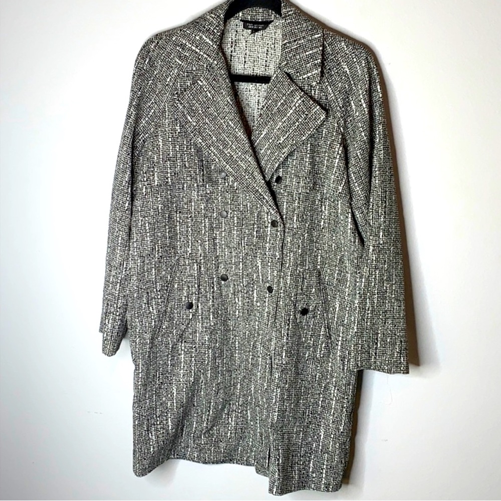 Oversized Topshop black white trench coach